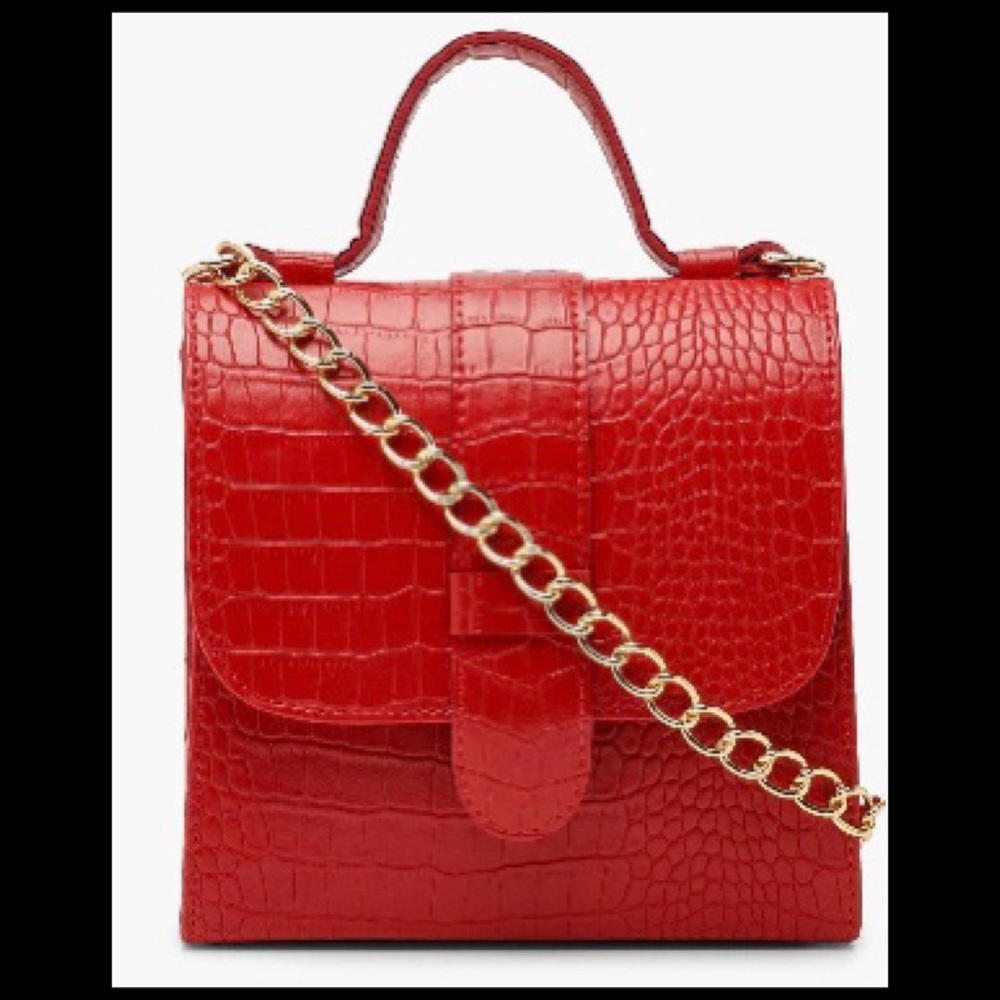 Red Croc Tote Bag